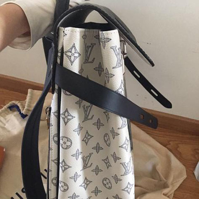 Рюкзак Louis Vuitton M54125 Steamer Backpack Monogram Savane Canvas "White" фото № 6