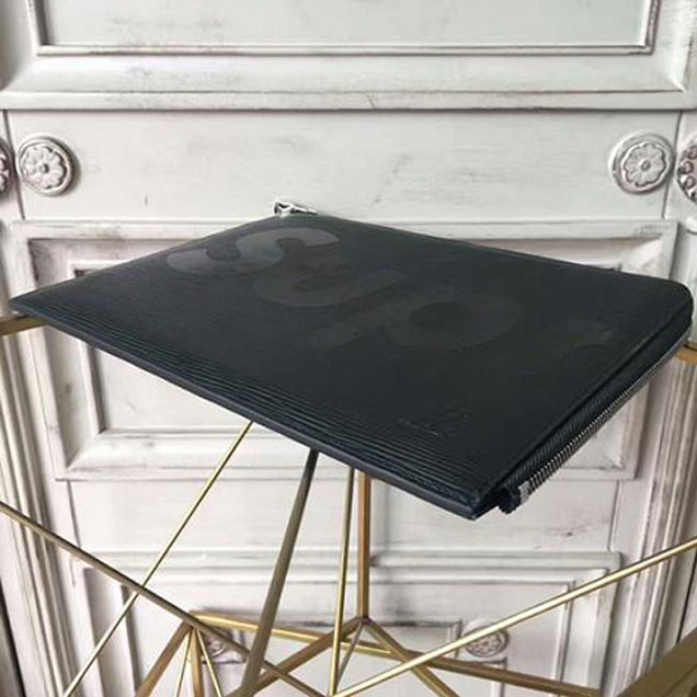 Клатч Louis Vuitton x Supreme Pochette Jour GM M67754 Epi Leather "Black" фото № 7