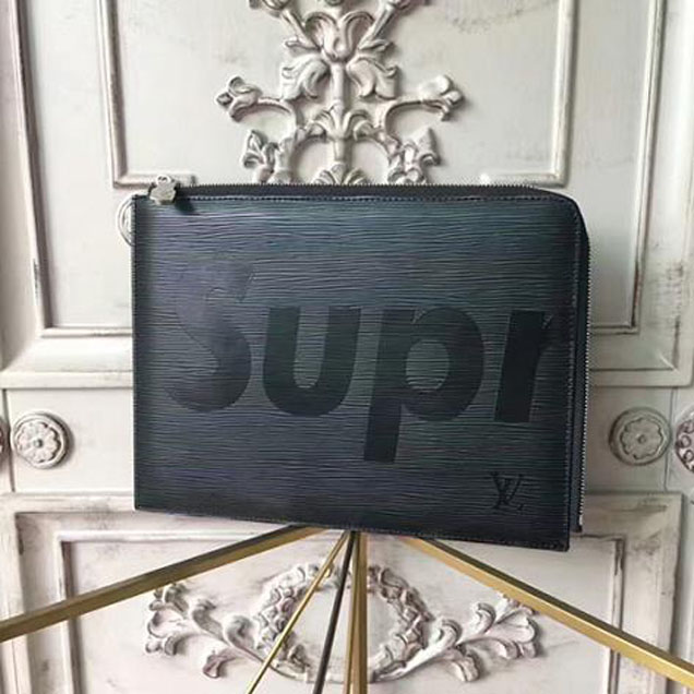 Клатч Louis Vuitton x Supreme Pochette Jour GM M67754 Epi Leather "Black" фото № 2