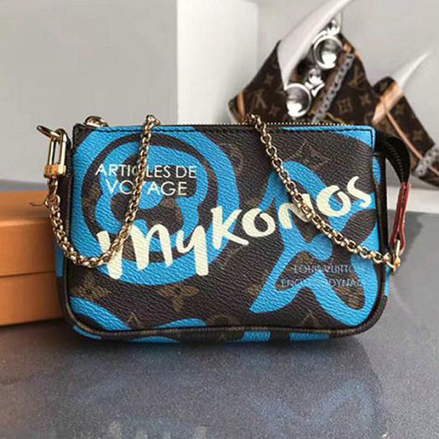 Сумка Louis Vuitton Mini Pochette Accessoires M67702 Monogram Canvas "Brown" фото № 2