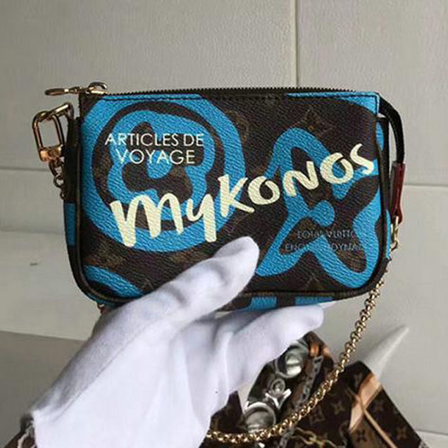 Сумка Louis Vuitton Mini Pochette Accessoires M67702 Monogram Canvas "Brown" фото № 5