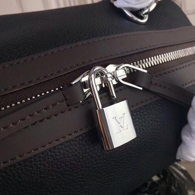 Сумка Louis Vuitton Asteria M54671 Mahina Leather "Black" фото № 6