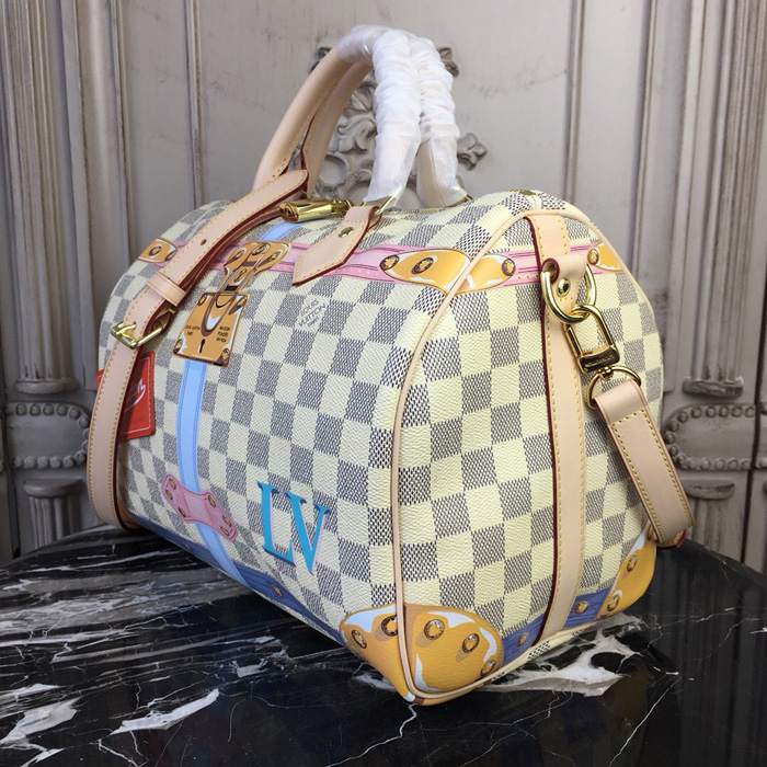 Сумка Louis Vuitton Damier Azur Canvas Speedy 30 N41063 "White" фото № 3