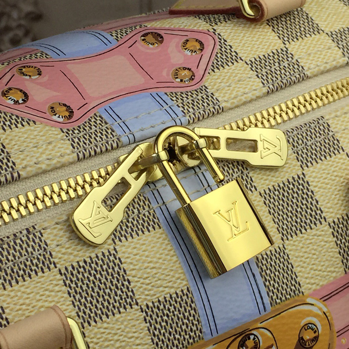 Сумка Louis Vuitton Damier Azur Canvas Speedy 30 N41063 "White" фото № 7