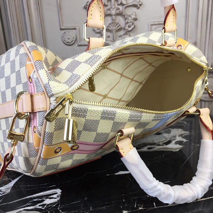 Сумка Louis Vuitton Damier Azur Canvas Speedy 30 N41063 "White" фото № 9
