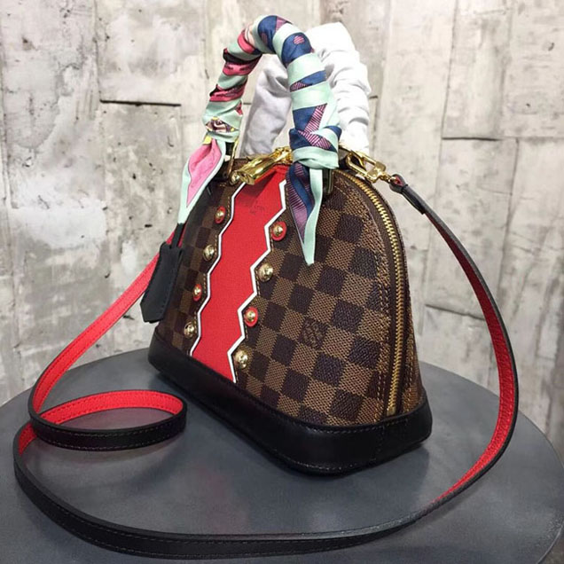 Сумка Louis Vuitton Damier Ebene Canvas Alma BB N40046 "Brown" фото № 3