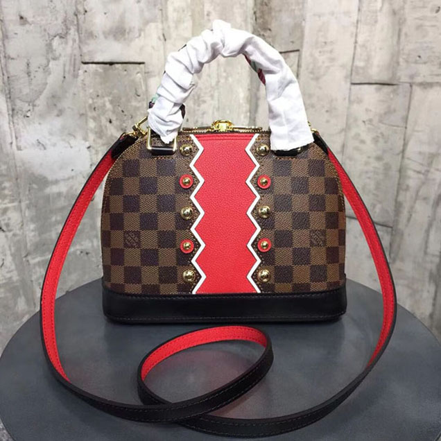 Сумка Louis Vuitton Damier Ebene Canvas Alma BB N40046 "Brown" фото № 4