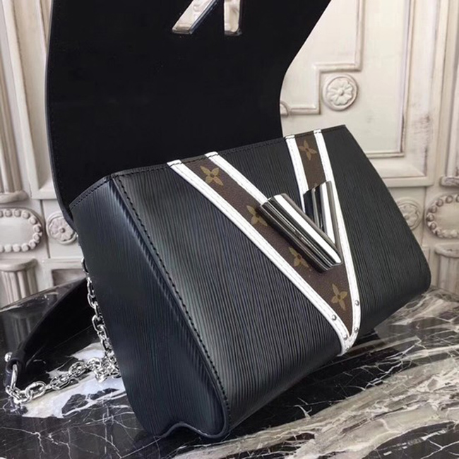 Сумка Louis Vuitton M51877 Twist MM Epi Leather "Black" фото № 9