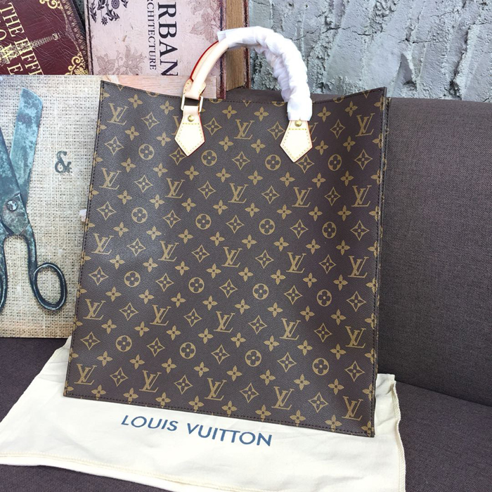 Сумка Louis Vuitton Sac Plat Tote Bag M51140 Monogram Canvas "Brown" фото № 2