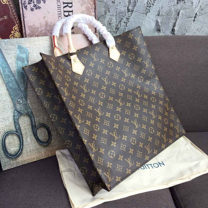 Сумка Louis Vuitton Sac Plat Tote Bag M51140 Monogram Canvas "Brown" фото № 3