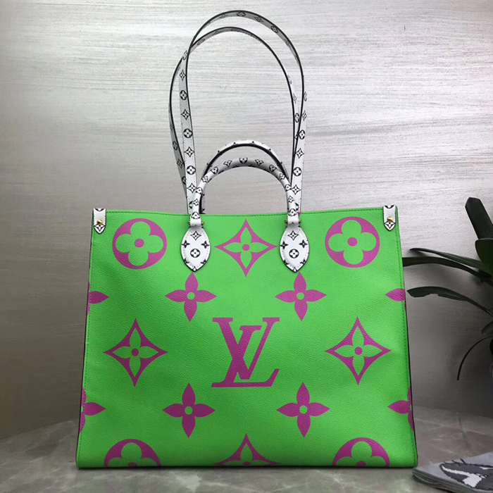 Сумка Louis Vuitton Onthego Tote Bag M44570 Monogram Coated Canvas Pink "Green" фото № 2