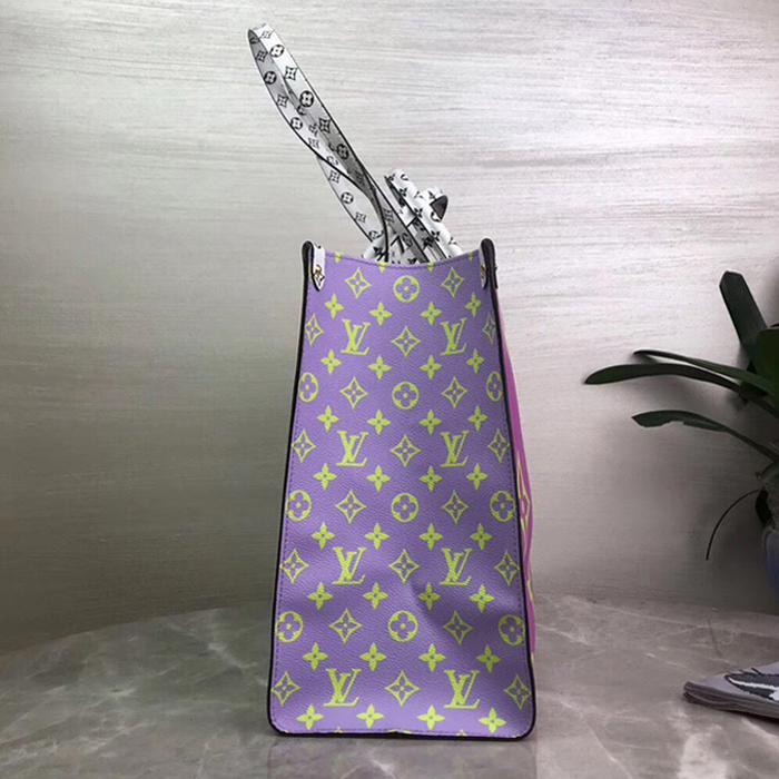 Сумка Louis Vuitton Onthego Tote Bag M44570 Monogram Coated Canvas Pink "Green" фото № 4