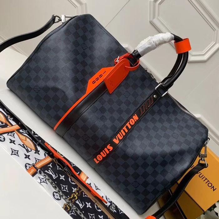 Сумка Louis Vuitton Keepall Bandouliere 45 N40166 Damier Cobalt Canvas "Navy Blue" фото № 2