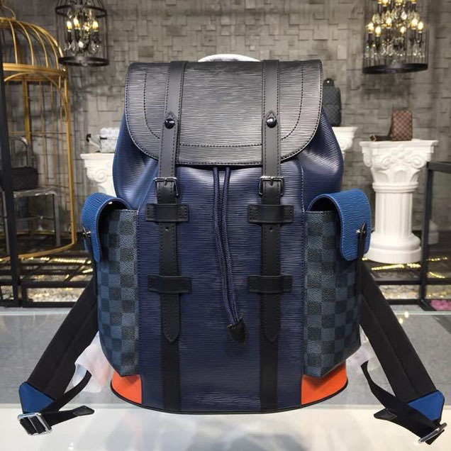 Рюкзак Louis Vuitton Christopher PM Backpack Bag Epi Canvas Spring Summer 2018 Collection M51457 Navy "Navy Blue" фото № 2