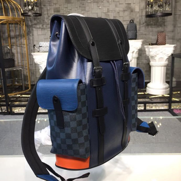 Рюкзак Louis Vuitton Christopher PM Backpack Bag Epi Canvas Spring Summer 2018 Collection M51457 Navy "Navy Blue" фото № 3
