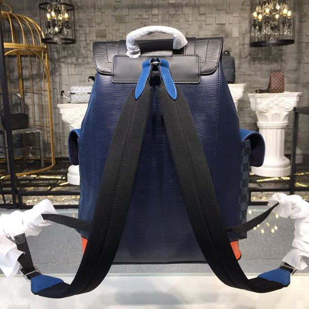 Рюкзак Louis Vuitton Christopher PM Backpack Bag Epi Canvas Spring Summer 2018 Collection M51457 Navy "Navy Blue" фото № 5
