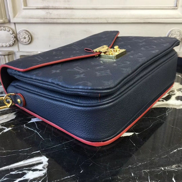 Сумка Louis Vuitton Pochette Metis 25cm Bag Monogram Empreinte Canvas Spring Summer 2018 Collection M44071 Marine Rouge "Navy Blue" фото № 9