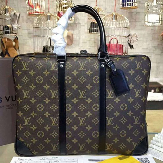 Портфель Louis Vuitton M40225 Porte-Documents Voyage Briefcase Monogram Macassar Canvas "Brown" фото № 2