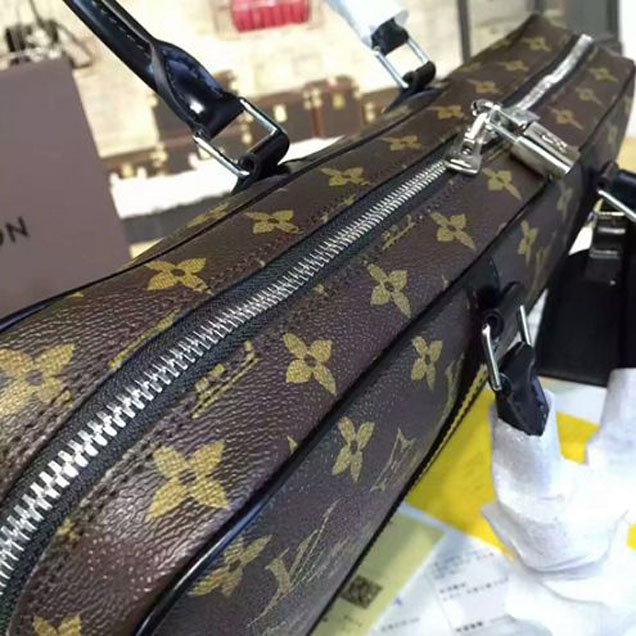 Портфель Louis Vuitton M40225 Porte-Documents Voyage Briefcase Monogram Macassar Canvas "Brown" фото № 7