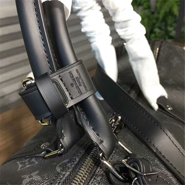 Сумка Louis Vuitton M40569 Keepall Bandouliere 45 Duffel Bag Monogram Eclipse Canvas "Graphite" фото № 9