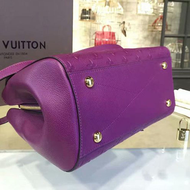 Сумка Louis Vuitton M41046 Montaigne MM Tote Bag Monogram Empreinte Leather "Purple" фото № 5