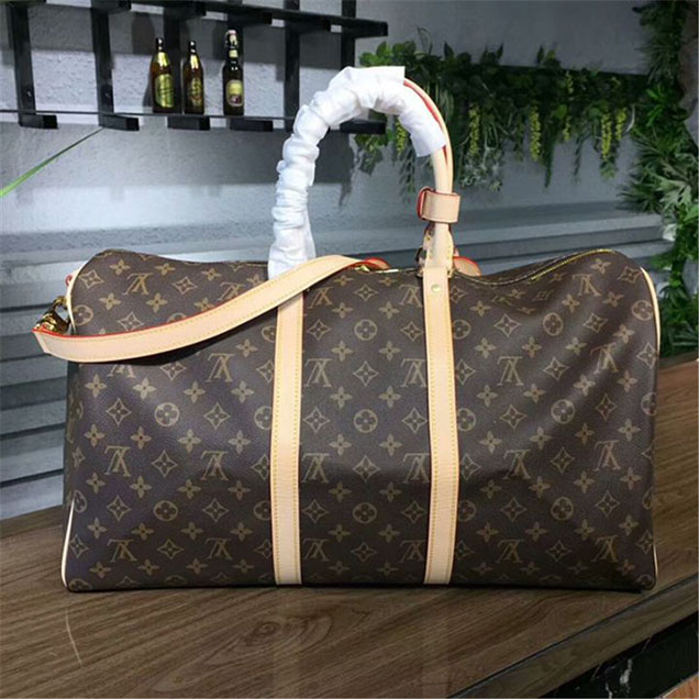 Сумка Louis Vuitton M41416 Keepall Bandouliere 50 Duffel Bag Monogram Canvas "Brown" фото № 4