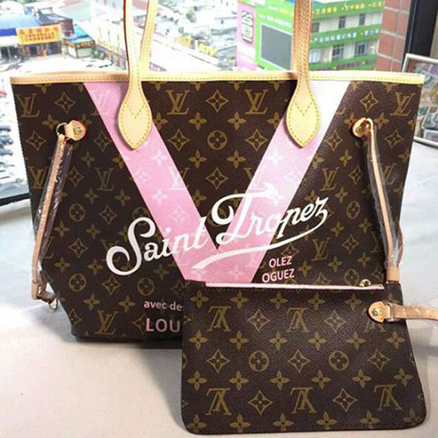 Сумка Louis Vuitton M41615 Neverfull MM Sydney Shoulder Bag Monogram Canvas "Brown" фото № 2