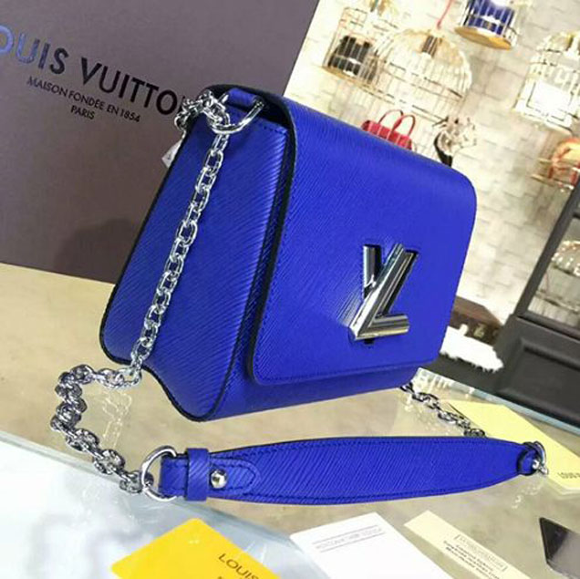 Сумка Louis Vuitton M41872 Twist MM Shoulder Bag Epi Leather "Navy Blue" фото № 3