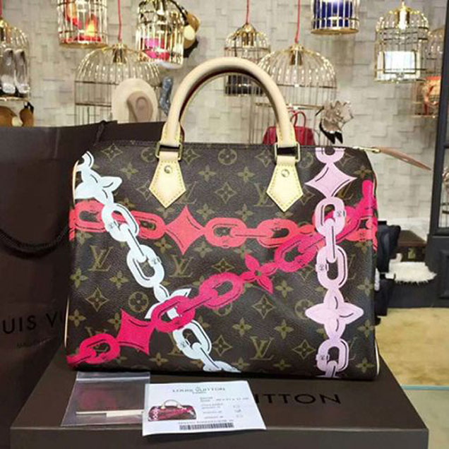 Сумка Louis Vuitton M41989 Speedy 30 Tote Bag Monogram Canvas "Brown" фото № 2