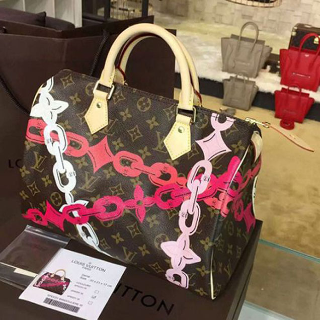 Сумка Louis Vuitton M41989 Speedy 30 Tote Bag Monogram Canvas "Brown" фото № 4