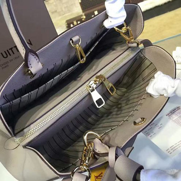 Сумка Louis Vuitton M42294 Montaigne MM Tote Bag Monogram Empreinte Leather "Beige" фото № 8