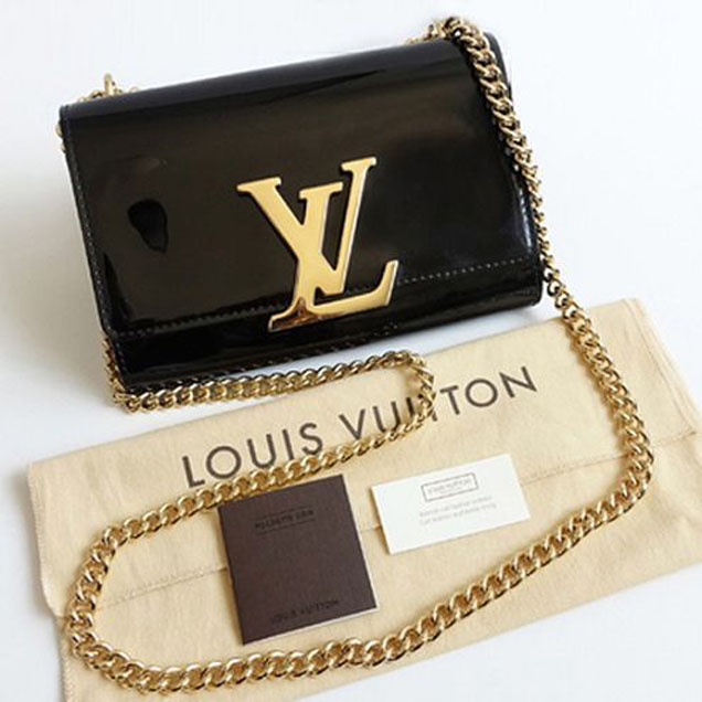 Сумка Louis Vuitton M50433 Chain Louise MM Crossbody Bag Monogram Vernis "Black" фото № 2