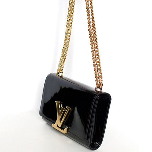 Сумка Louis Vuitton M50433 Chain Louise MM Crossbody Bag Monogram Vernis "Black" фото № 7