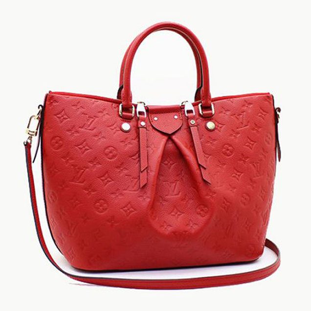 Сумка Louis Vuitton M50641 Mazarine MM Tote Bag Monogram Empreinte Leather "Red" фото № 2