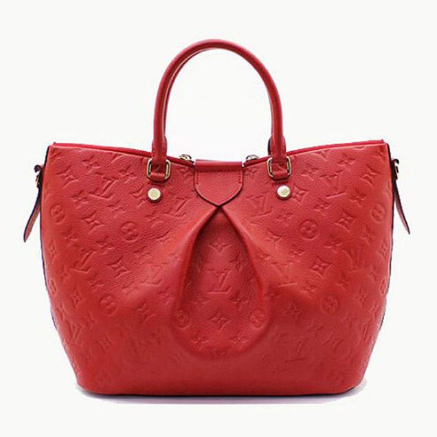 Сумка Louis Vuitton M50641 Mazarine MM Tote Bag Monogram Empreinte Leather "Red" фото № 3