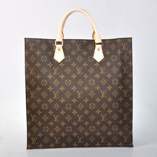Сумка Louis Vuitton M51140 Sac Plat Tote Bag Monogram Canvas "Brown" фото № 4