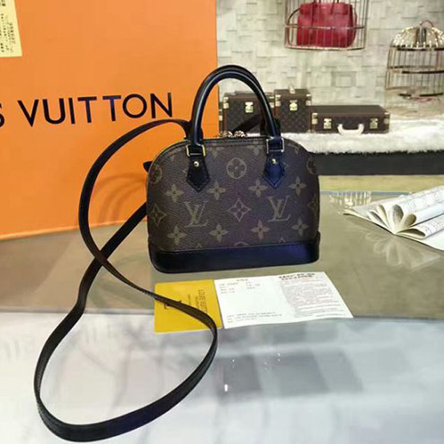 Сумка Louis Vuitton M61708 Nano Alma Crossbody Bag Monogram Canvas "Brown" фото № 4