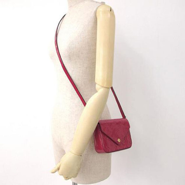 Сумка Louis Vuitton M90285 Mini Sac Lucie Crossbody Bag Monogram Vernis "Pink" фото № 7