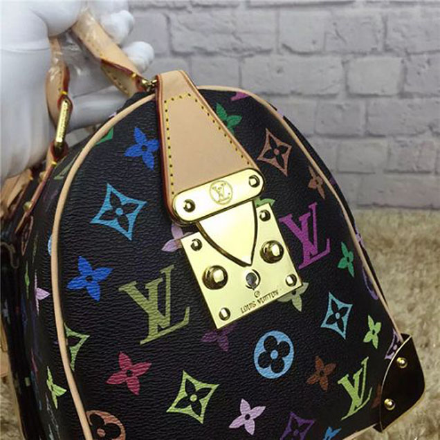 Сумка Louis Vuitton M92642 Speedy 30 Tote Bag Monogram Multicolore Canvas "Black" фото № 8