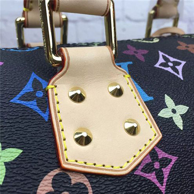 Сумка Louis Vuitton M92642 Speedy 30 Tote Bag Monogram Multicolore Canvas "Black" фото № 9