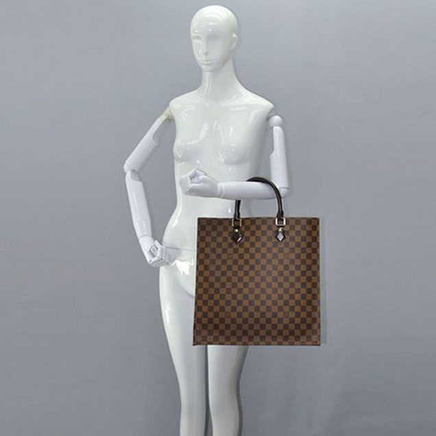 Сумка Louis Vuitton N41225 Sac Plat NM Tote Bag Damier Ebene Canvas "Brown" фото № 8