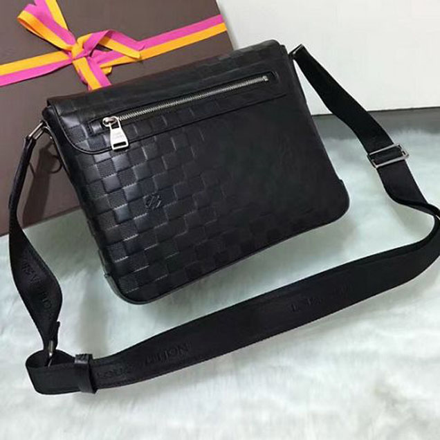 Сумка Louis Vuitton N41286 District PM Messenger Bag Damier Infini Leather "Black" фото № 3