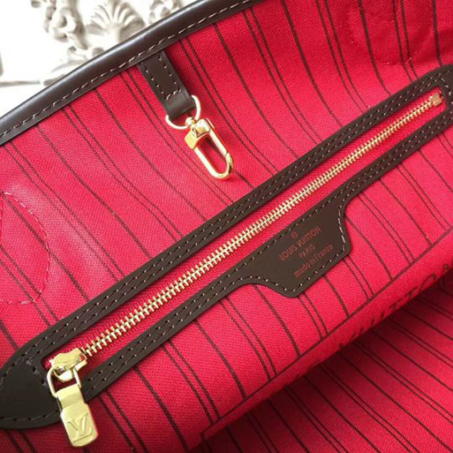 Сумка Louis Vuitton N41358 Neverfull MM Shoulder Bag Damier Ebene Canvas "Brown" фото № 10