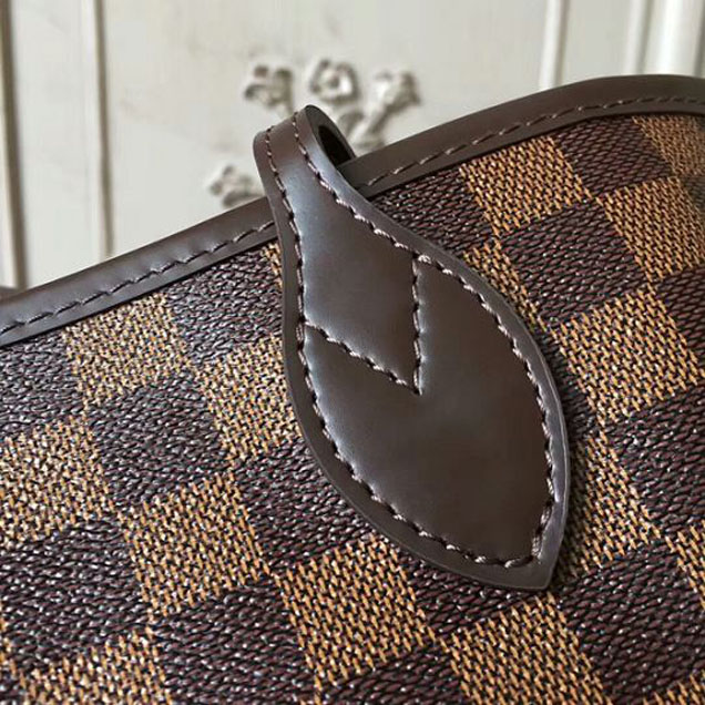 Сумка Louis Vuitton N41358 Neverfull MM Shoulder Bag Damier Ebene Canvas "Brown" фото № 6