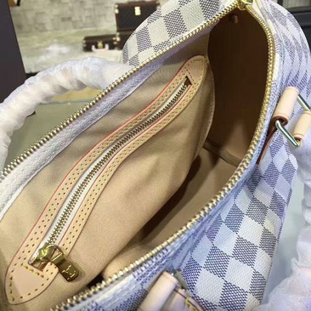 Сумка Louis Vuitton N41373 Speedy Bandouliere 30 Tote Bag Damier Azur Canvas "White" фото № 10