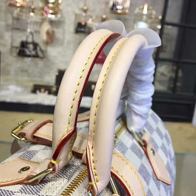 Сумка Louis Vuitton N41373 Speedy Bandouliere 30 Tote Bag Damier Azur Canvas "White" фото № 5