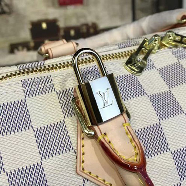 Сумка Louis Vuitton N41373 Speedy Bandouliere 30 Tote Bag Damier Azur Canvas "White" фото № 9