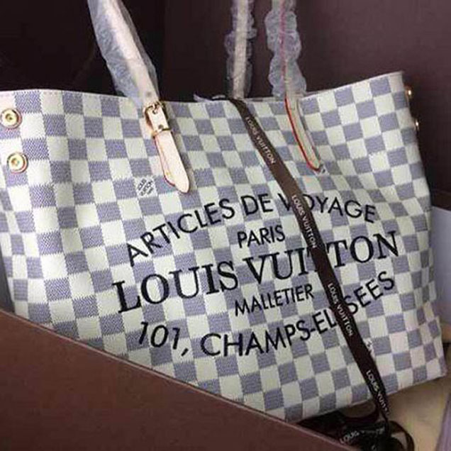 Сумка Louis Vuitton N41376 Cabas PM Shoulder Bag Damier Azur Canvas "White" фото № 3