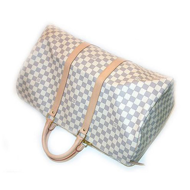Сумка Louis Vuitton N41430 Keepall 50 Duffel Bag Damier Azur Canvas "White" фото № 7