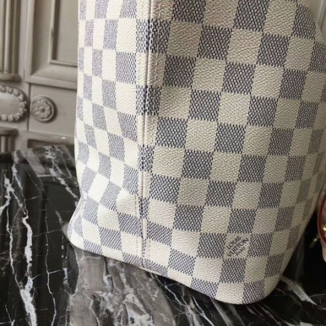 Сумка Louis Vuitton N41605 Neverfull MM Shoulder Bag Damier Azur Canvas "White" фото № 7